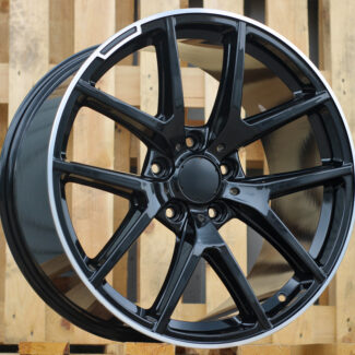 R20x10 5X130 ET 35 84.1 A8221 Black+Polished Lip (BLPL) For MER (P)