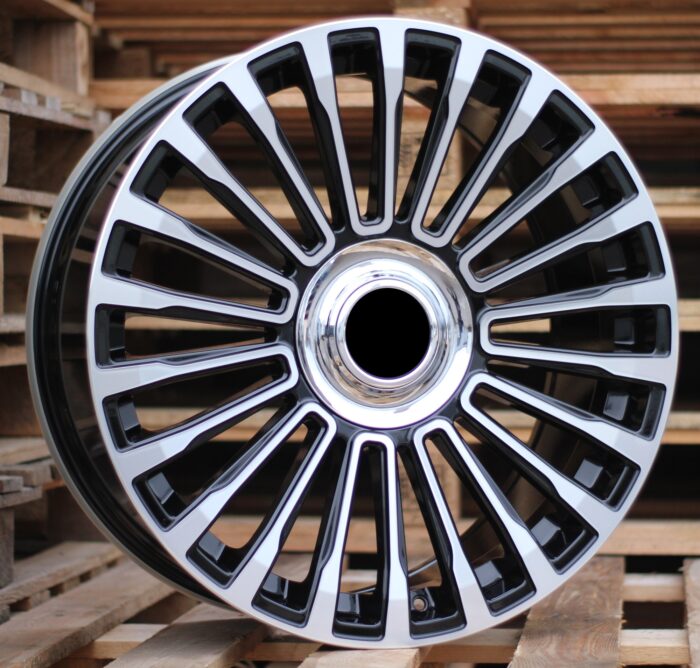 R22x9.5 5X120 ET 45 72.6 B1365 Black Polished (MB) For LAND (Z4) (MANSORY)