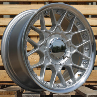 R15x7 8X100/114 ET 25 73.1 HX025 (LU1879) Silver+Polished Lip (SP) For HAXER