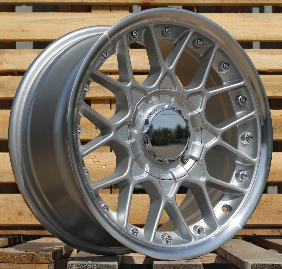 R17x8 10X112/120 ET 20 74.1 HX025 (LU1880) Silver+Polished Lip (SP) For HAXER (P1)