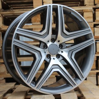 R16x7.5 5X112 ET 38 66.6 BK206 Grey Polished (MG) For MER