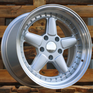 R17x7.5 5X120 ET 30 72.6 7961F Silver+Polished Lip (SP) For BMW (Z5) (AC Schnitzer Style (Front+Rear)