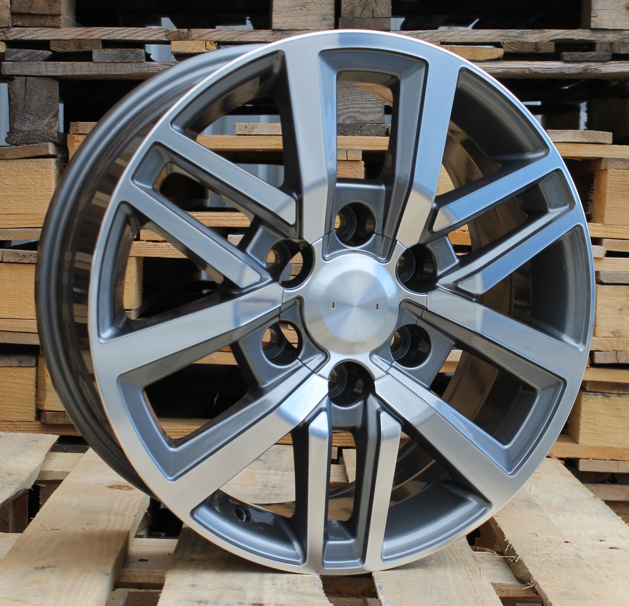 R17x7.5 6X139.7 ET 25 106.1 B1155 (A361/BY1155) Grey Polished (MG) For TOYOT (R+P) (4x4)
