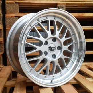R18x8 5X120 ET 20 74.1 A1025 Silver Shining+Polished Lip (SSPL) For RACIN (P) (Rear+Front Style BBS)