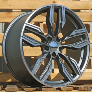 R20x10 5X112 ET 41 66.6 B5181 Grey Polished Half Matt (MGHM) For BMW (P) (Rear+Front)