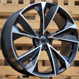 R20x8.5 5X112 ET 35 66.5 B1566 (XFE466) Black Polished (MB) For AUD (P1+P2) (HYBRID FORGED)