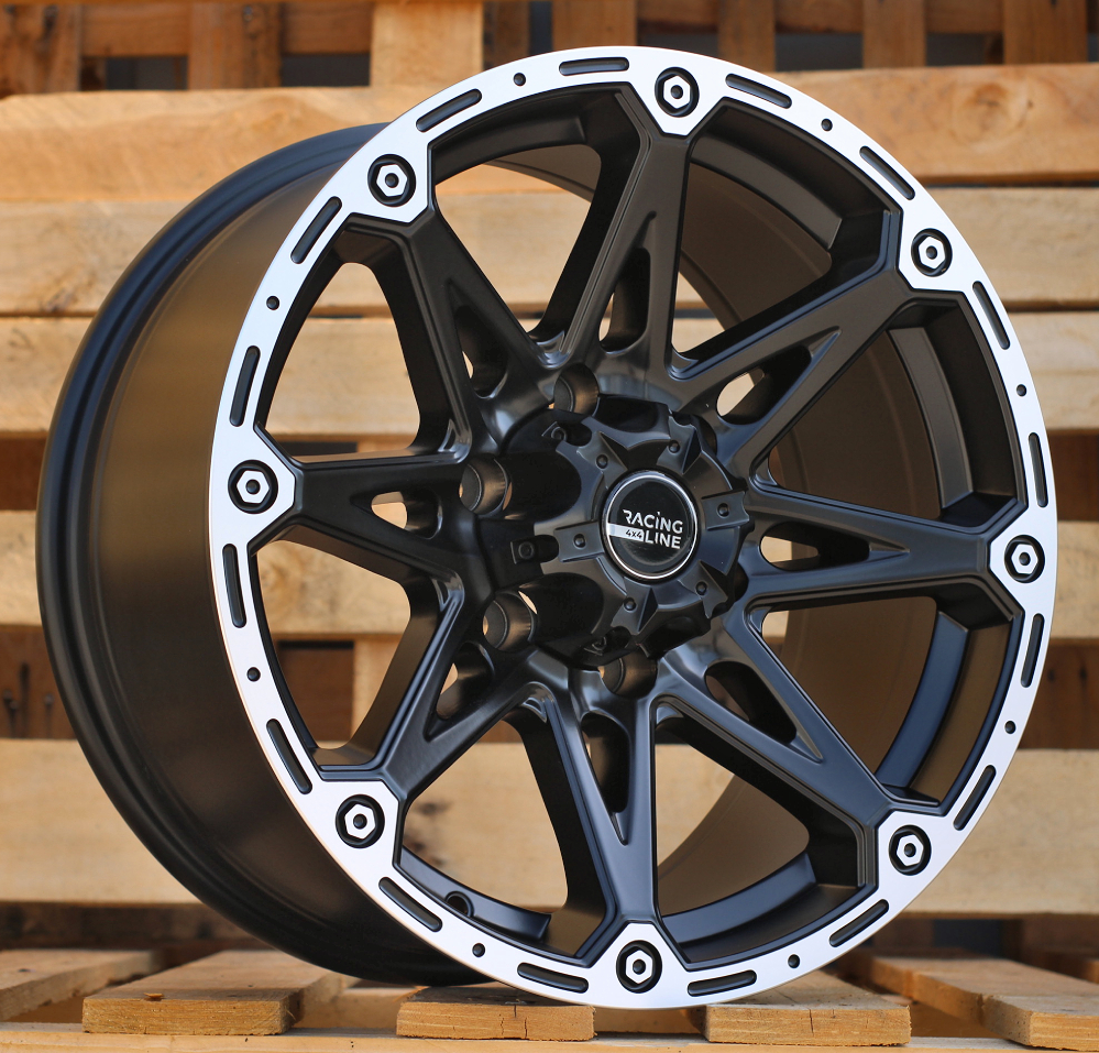 R17x8.5 6X139.7 ET 15 110.1 Y0139 Black Polished Half Matt (MBHM) For 4X4 (K2)