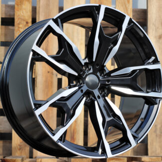 R20x8 5X112 ET 27 66.6 Y0204 Black Polished (MB) For BMW (K4+P+Z4) (X3 (Rear+Front)