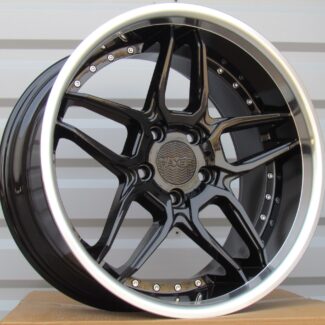 R19x10 5X120 ET 40 72.6 SSA01 (HX030) Black+Polished Lip (BLPL) For HAXER (P+Z3+Z2) (Rear+Front)