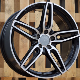R19x8.5 5X112 ET 43 66.6 XE225 Black Polished (MB) For MER