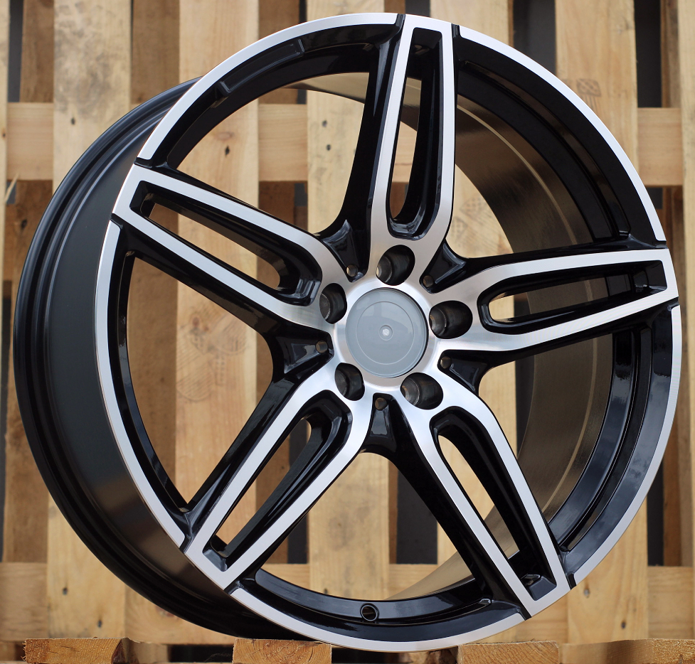 R19x8.5 5X112 ET 43 66.6 XE225 Black Polished (MB) For MER