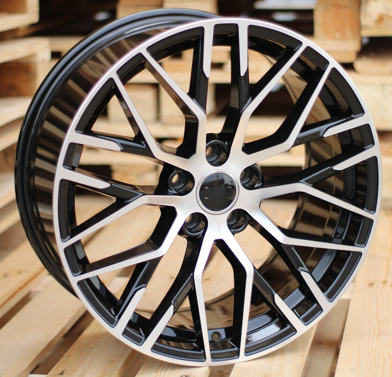 R18x8 5X112 ET 35 66.5 XFE30 (BY1373) Black Polished (MB) For AUD (P1+P)