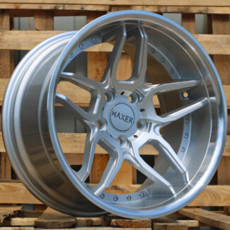 R19x10 5X120 ET 40 72.6 SSA01 (HX030) Silver+Polished Lip (SP) For HAXER (Z2+Z4) (Rear+Front)