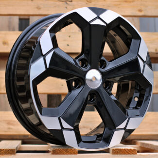 R16x6.5 5X114.3 ET 33 66.1 Y1274 Black Partial Polished (BP) For DACIA (L2+P+P2) (NEw Model)
