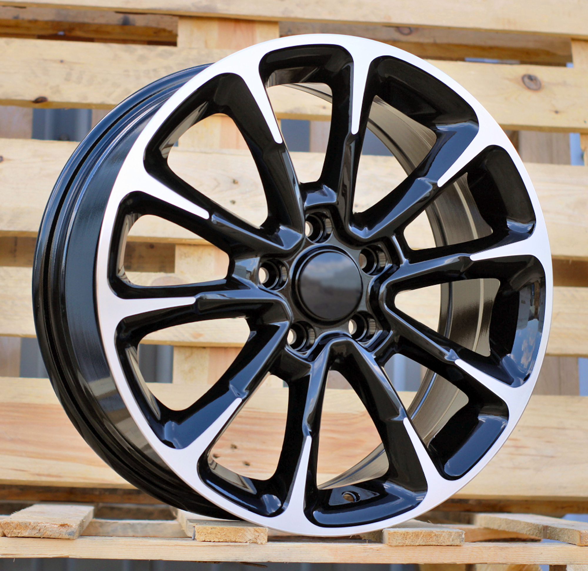 R17x7 5X110 ET 40 65.1 Y1281 Black Polished (MB) For FIAT (Z4) (NEW Model 500)