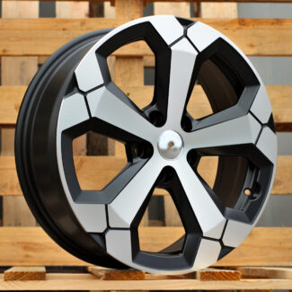 R17x6.5 5X114.3 ET 32 66.1 Y1274 Black Polished Half Matt (MBHM) For DACIA (K2+L4) (NEW Model)