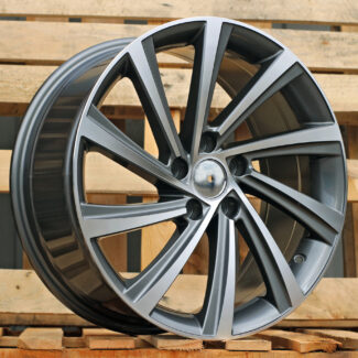 R18x8 5X112 ET 45 57.1 D2403 Grey Polished (MG) For SKODA (Z3) (New Model)