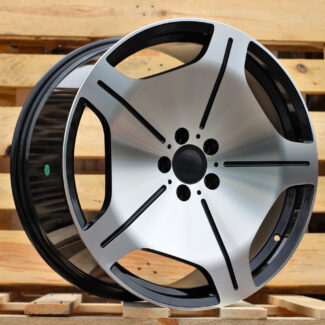 R19x8.5 5X112 ET 35 66.6 FBX035 Black Polished (MB) For MER (K4) (HYBRID FORGED Rear+Front)