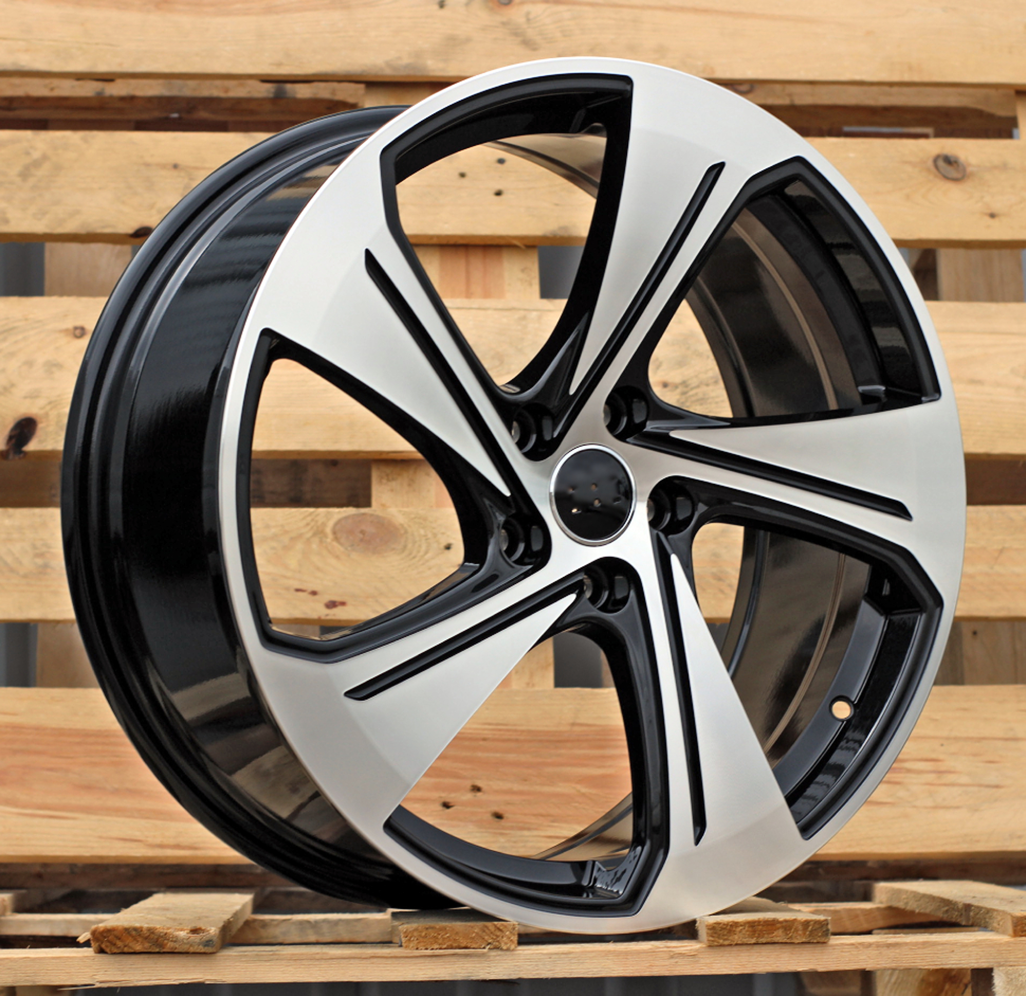 R19x8 5X112 ET 49 57.1 YS1270 Black Polished (MB) For AUD (P) (HYBRID FORGED New Model)