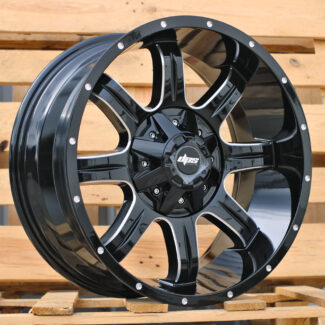 R20x9 10X139/150 ET 0 110.1 L9012 Black Polished (MB) For 4X4 (K3) (Milling)