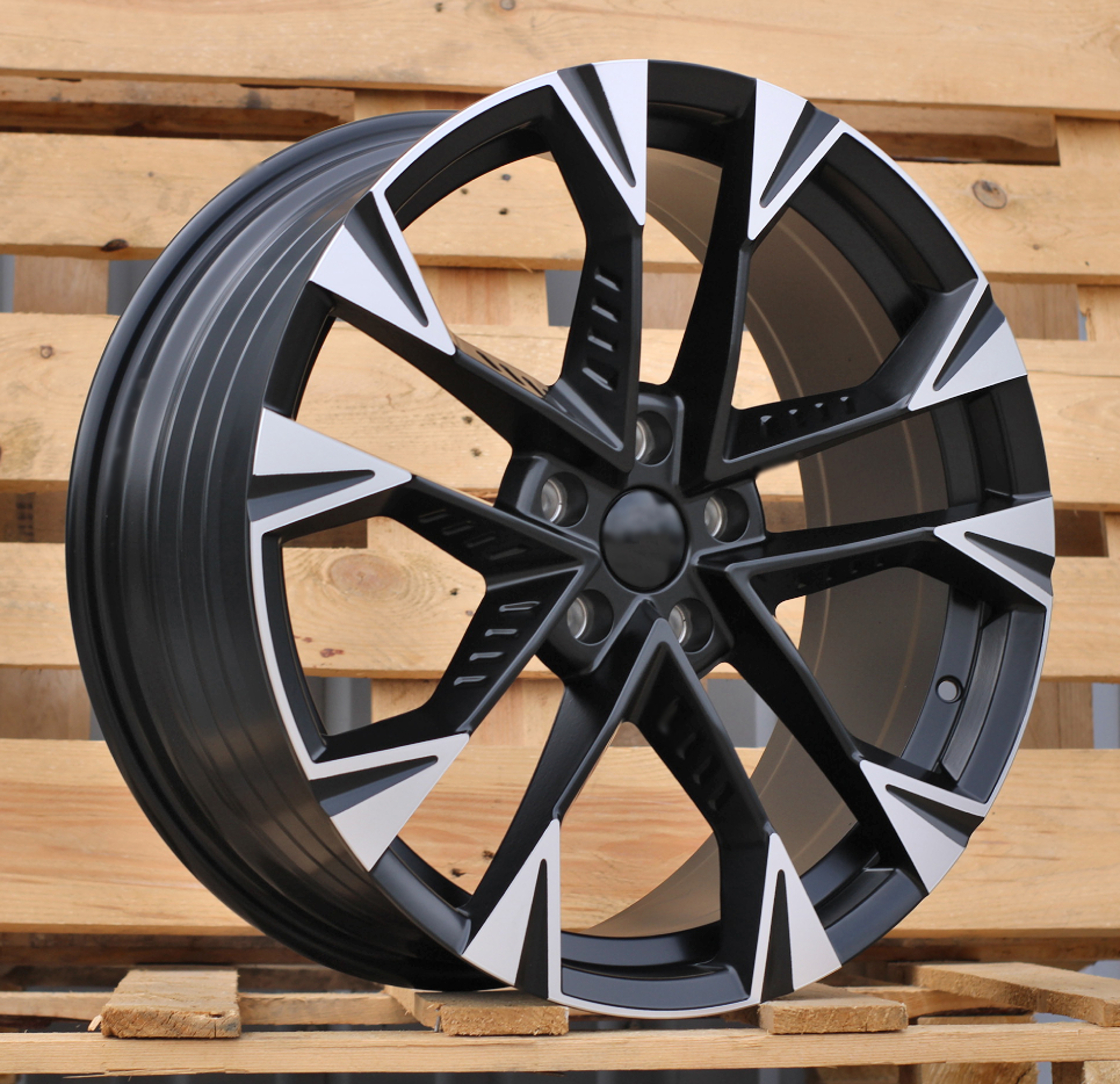 R19x8 5X112 ET 40 57.1 YF1150 Black Polished Half Matt (MBHM) For CUPRA (K8) (HYBRID FORGED)