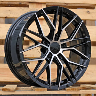R17x7.5 5X100 ET 40 67.1 HX035 (FBX005) Black Polished (MB) For HAXER (P1) (HYBRID FORGED)