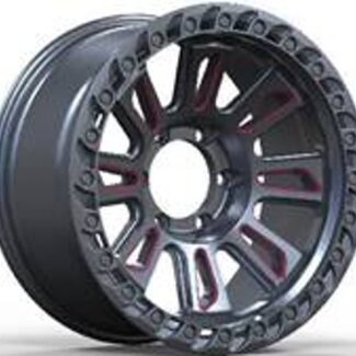 R15x8 6X139.7 ET 0 110.1 A8916 Black Half Matt (BLHM) For 4X4 (P)