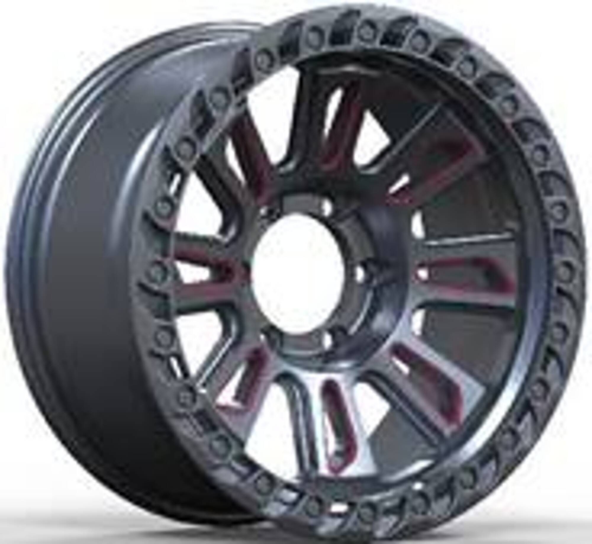 R15x8 6X139.7 ET 0 110.1 A8916 Black Half Matt (BLHM) For 4X4 (P)