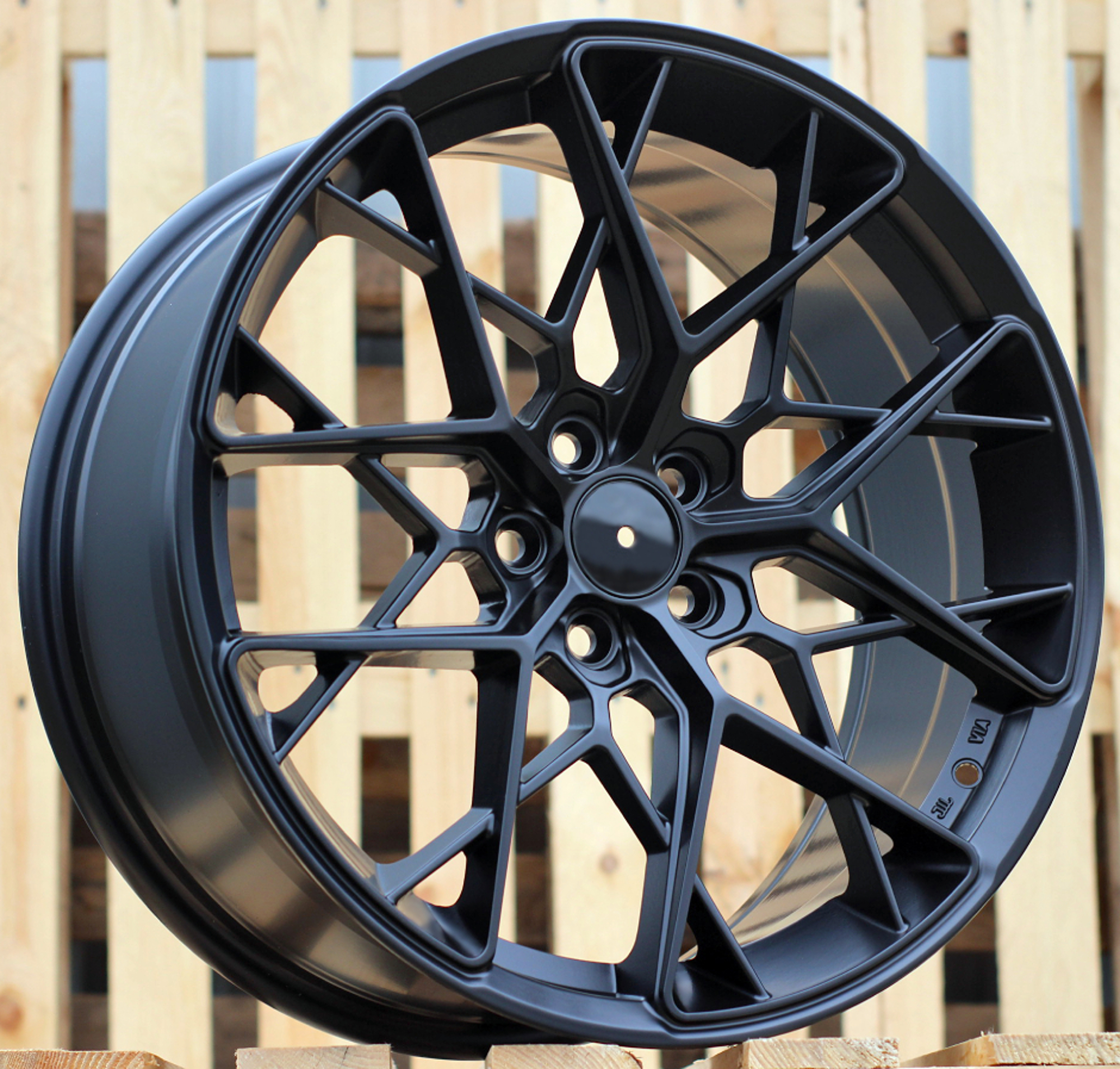 R17x7.5 5X112 ET 40 66.5 Q1131 (BK5929) Black Half Matt (BLHM) For RACIN (K2) (Style HRE)