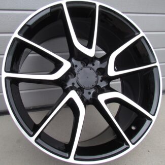 R20x8.5 5X112 ET 40 66.6 B1303 (IN5450) Black Polished (MB) For MER (K3) (Rear+Front)