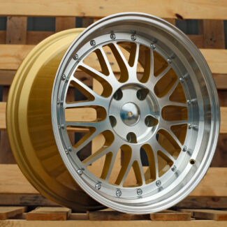 R17x7.5 5X120 ET 34 72.6 A1025 Gold+Polished (YP) For RACIN (P) (BBS Style)