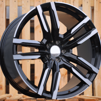 R21x9.5 5X112 ET 37 66.6 FE246 Black Polished (MB) For BMW