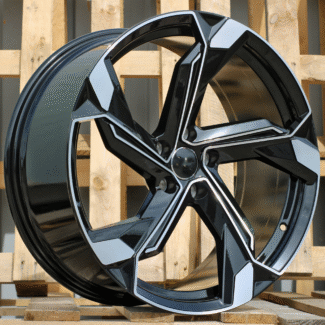 R22x10 5X112 ET 26 66.5 Y1201 Black Polished (MB) For AUD (K4)