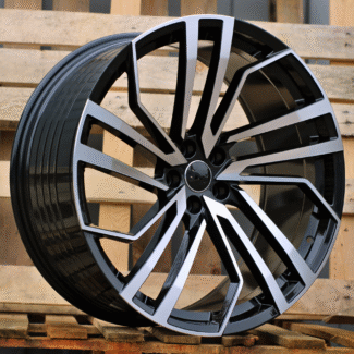 R19x8.5 5X112 ET 35 66.6 B1618 (FBX158) Black Polished (MB) For AUD (Z5) (HYBRID FORGED)