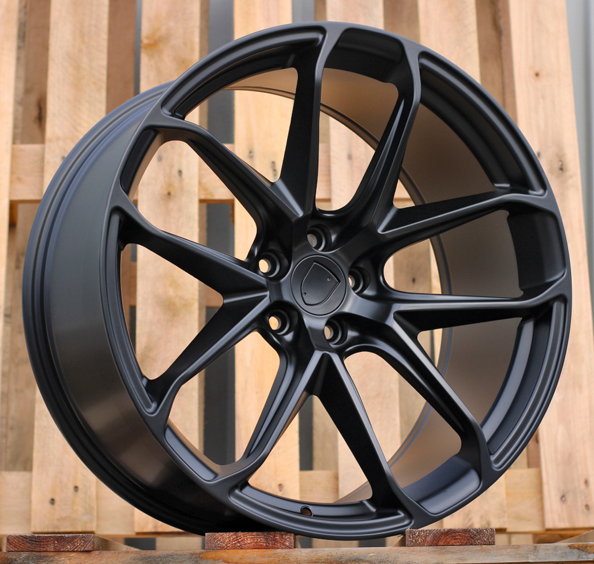 R21x9.5 5X112 ET 26 66.5 Y5985B Black Half Matt (BLHM) For PORCH (K4) (Front+Rear) NEW Model)