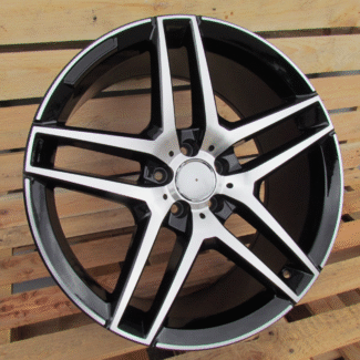 R20x8.5 5X112 ET 43 66.6 BK967 Black Polished (MB) For MER (K2) (Rear+Front)