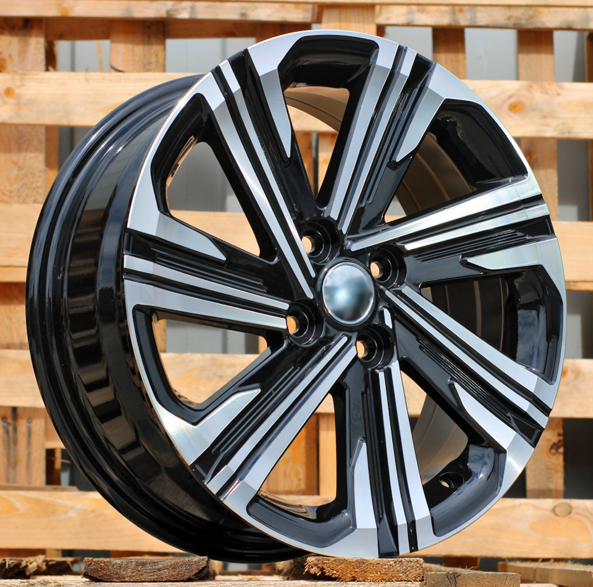 R14x5.5 4X100 ET 45 54.1 D1822 Black Polished (MB) For TOYOT (Z2)