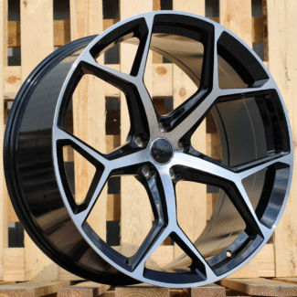 R19x8.5 5X112 ET 35 66.5 I5598 (H3206F) Black Polished (MB) For AUD (K7) (HYBRID FORGED)