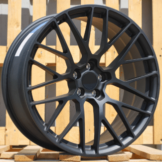 R21x10 5X112 ET 19 66.5 BK998 (CQRGW1022) Black Matt (BM) For PORCH (K3) (FORGED (Rear+Front)