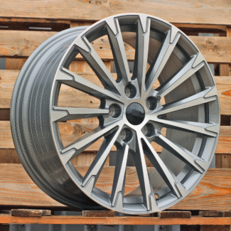 R18x8 5X112 ET 45 57.1 YF0446 Grey Polished (MG) For SKODA (P1) (HYBRID FORGED)