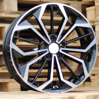R18x8 5X108 ET 55 63.4 FE187 (FBX216) Black Polished (MB) For FORD (Z5) (HYBRID FORGED)