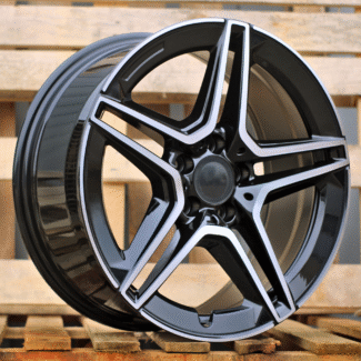 R18x8 5X112 ET 40 66.6 FBX142 Black Polished (MB) For MER (P2+K7) (HYBRID FORGED)