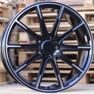 R22x10 5X130 ET 30 84.1 FMB23 (FB0176P) Black Polished (MB) For MER (K7) (FORGED Brabus G Class)