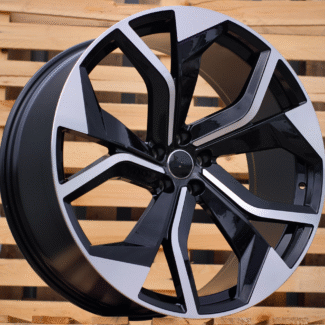 R22x10 5X112 ET 20 66.5 TX484 Black Polished (MB) For AUD (K7) (FORGED Q8)