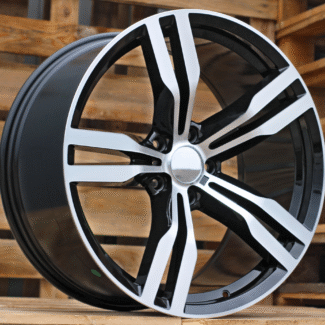 R20x10 5X120 ET 41 72.6 B5327 Black Polished (MB) For BMW (K2) (Rear+Front)
