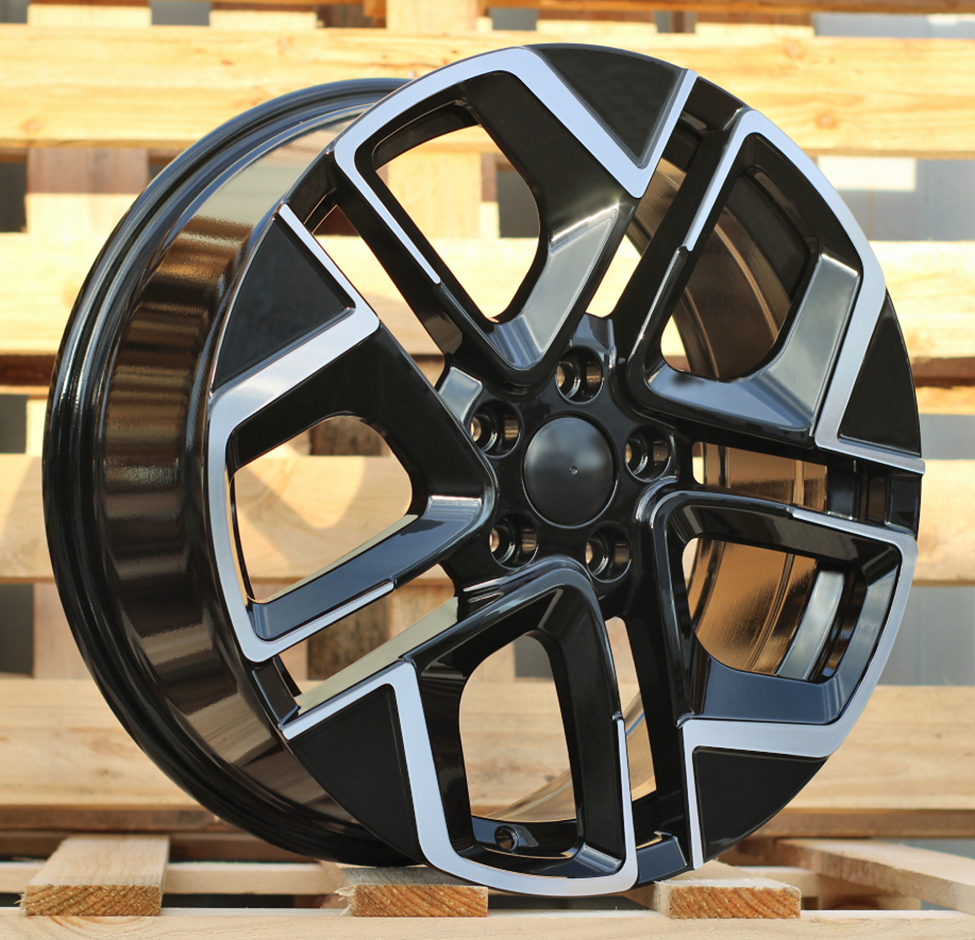 R17x7.5 5X112 ET 51 57.1 Y1258 Black Polished (MB) For VW (P)