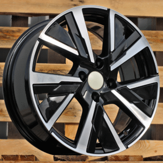 R15x6.5 4X108 ET 32 65.1 B5906 (LU2386) Black Polished (MB) For PEUG (Z6) (Carved Spokes)