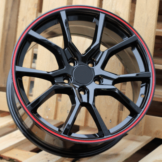 R18x8 5X114.3 ET 45 64.1 B1418 (BK5388) Black+Red Line (BR) For HOND (P)