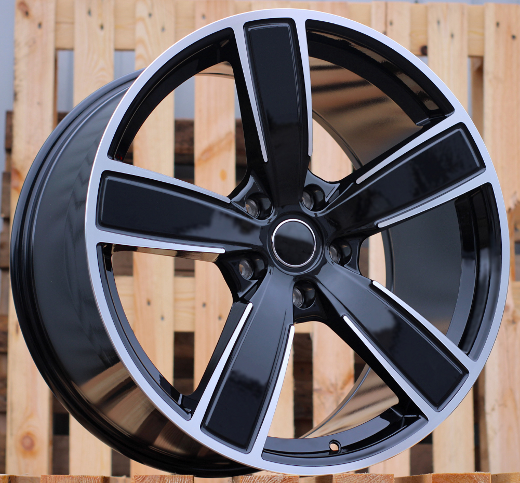 R22x11 5X130 ET 58 71.6 H5082 (ZLRGW400) Black Polished (MB) For PORCH (K3) (FORGED (Rear+Front)