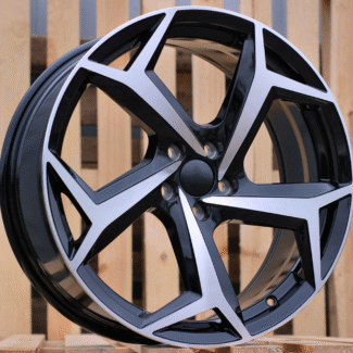 R16x6.5 5X100 ET 40 57.1 B5340 Black Polished (MB) For VW (R)